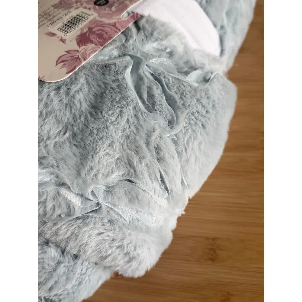 Teen Home Blue Bow Throw Blanket 50x60 Plush Faux Fur Coquette Target NWT